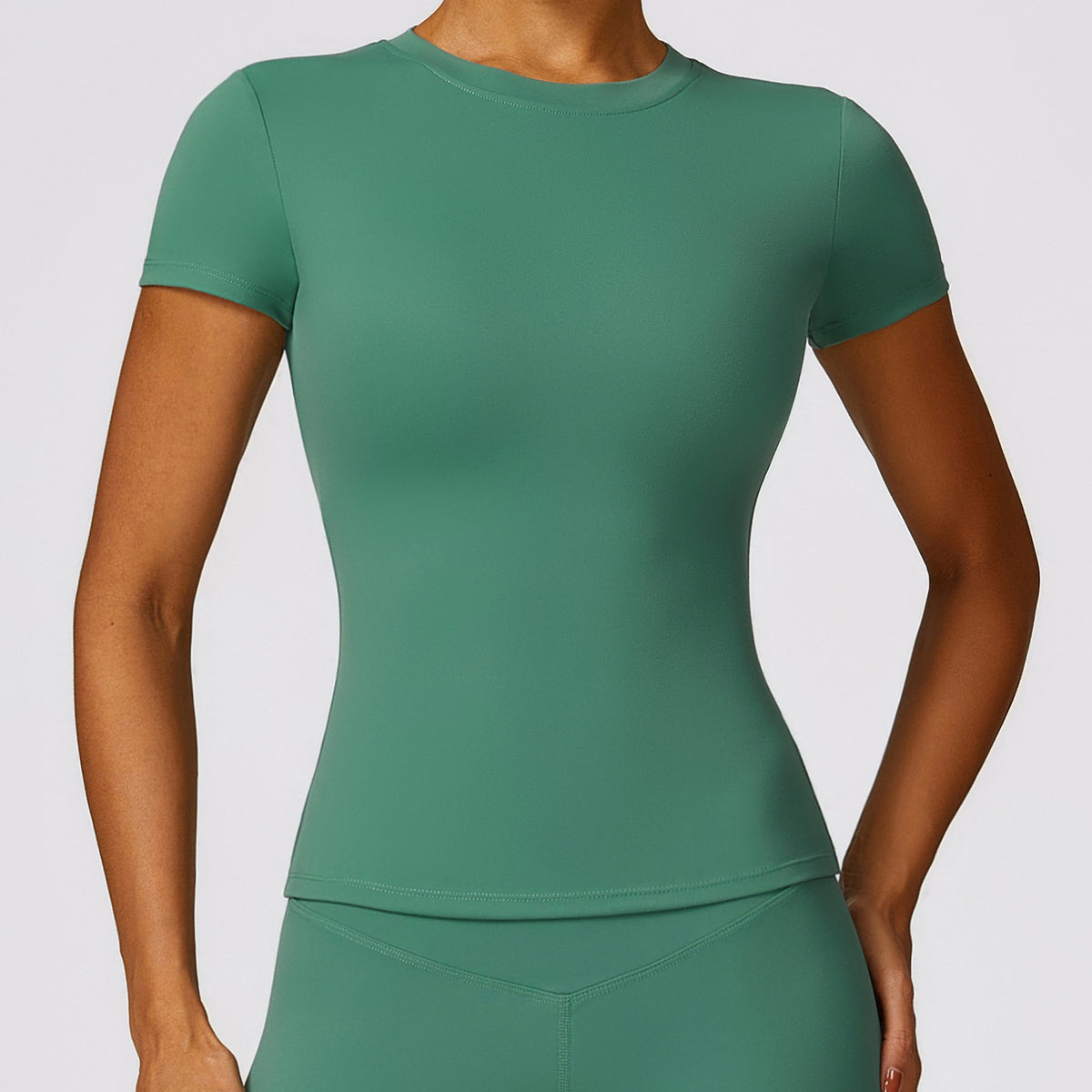 Yoga T-Shirt Short Sleeve Fitness Top Outdoor Running Sports Tee for Women