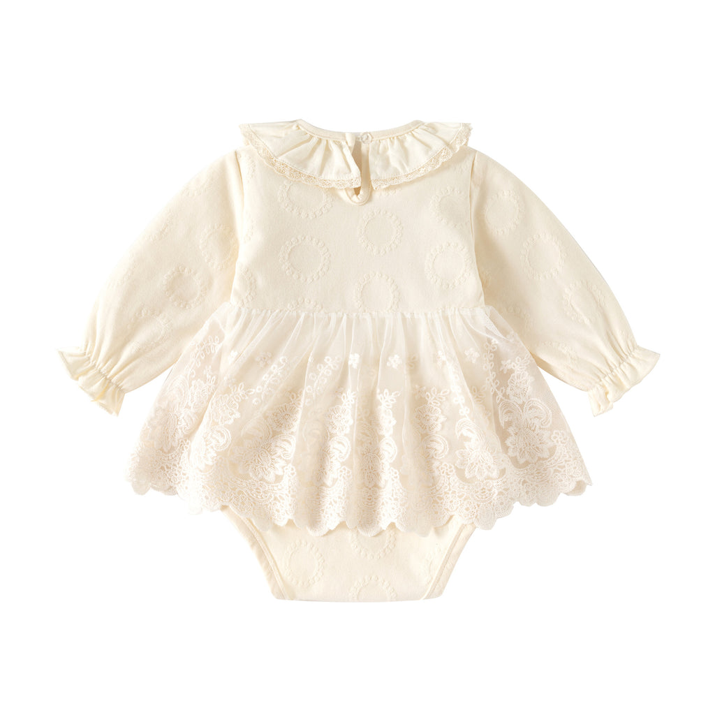 Cute Lace Ruffled Collar Baby Girl Romper Dress