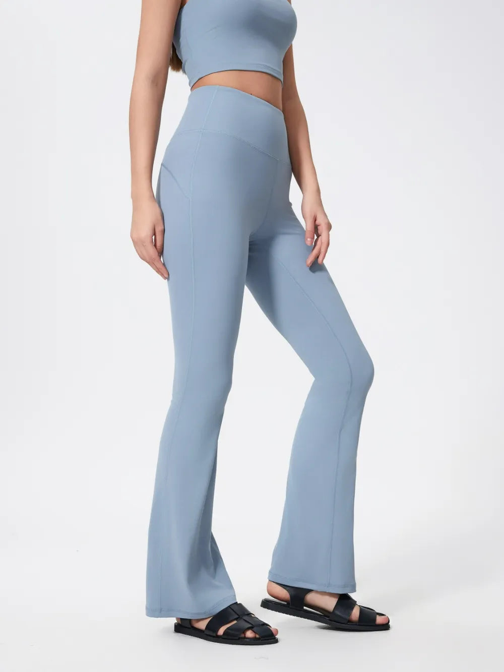 Slimming and slimming micro flared pants high waist and hip lifting sports tight yoga pants