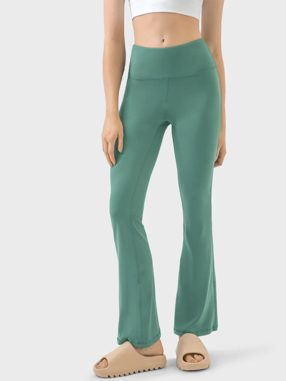 Slimming and slimming micro flared pants high waist and hip lifting sports tight yoga pants