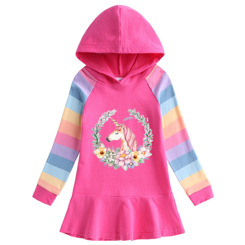 Cotton Rainbow Girls' Dress