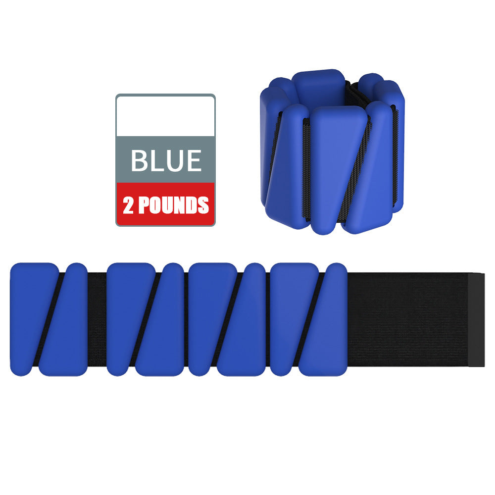 Yoga Fitness Sports Training Velcro Silicone Weight Bracelet 1 Pair 2 lbs