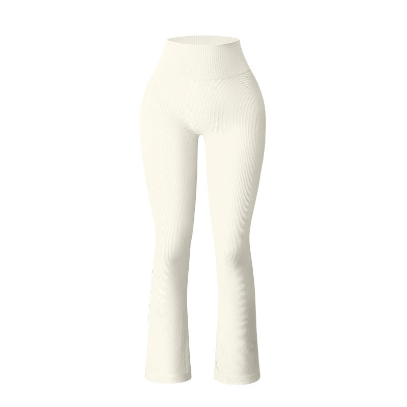 Thread seamless knitted micro La yoga pants with moisture absorption and quick drying high waisted pants