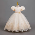 Round neck short sleeved princess dress for girls