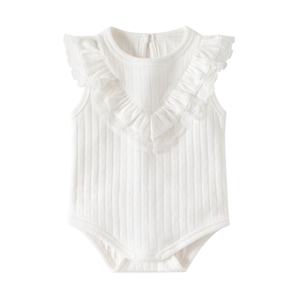 Baby Sleeveless Romper for Girls, Sweet and Cute Onesie