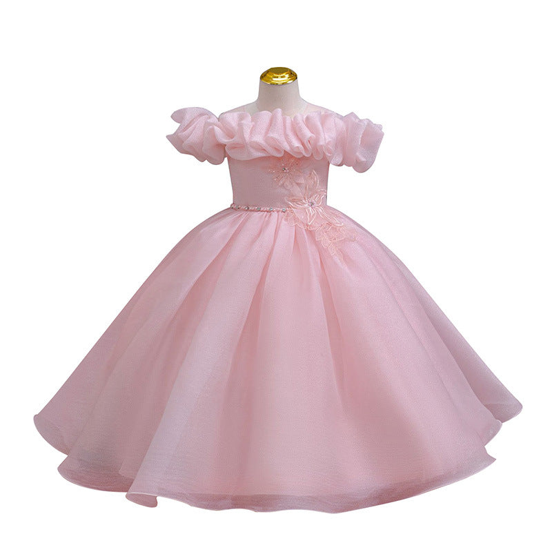 Girls' mesh slim fit dress