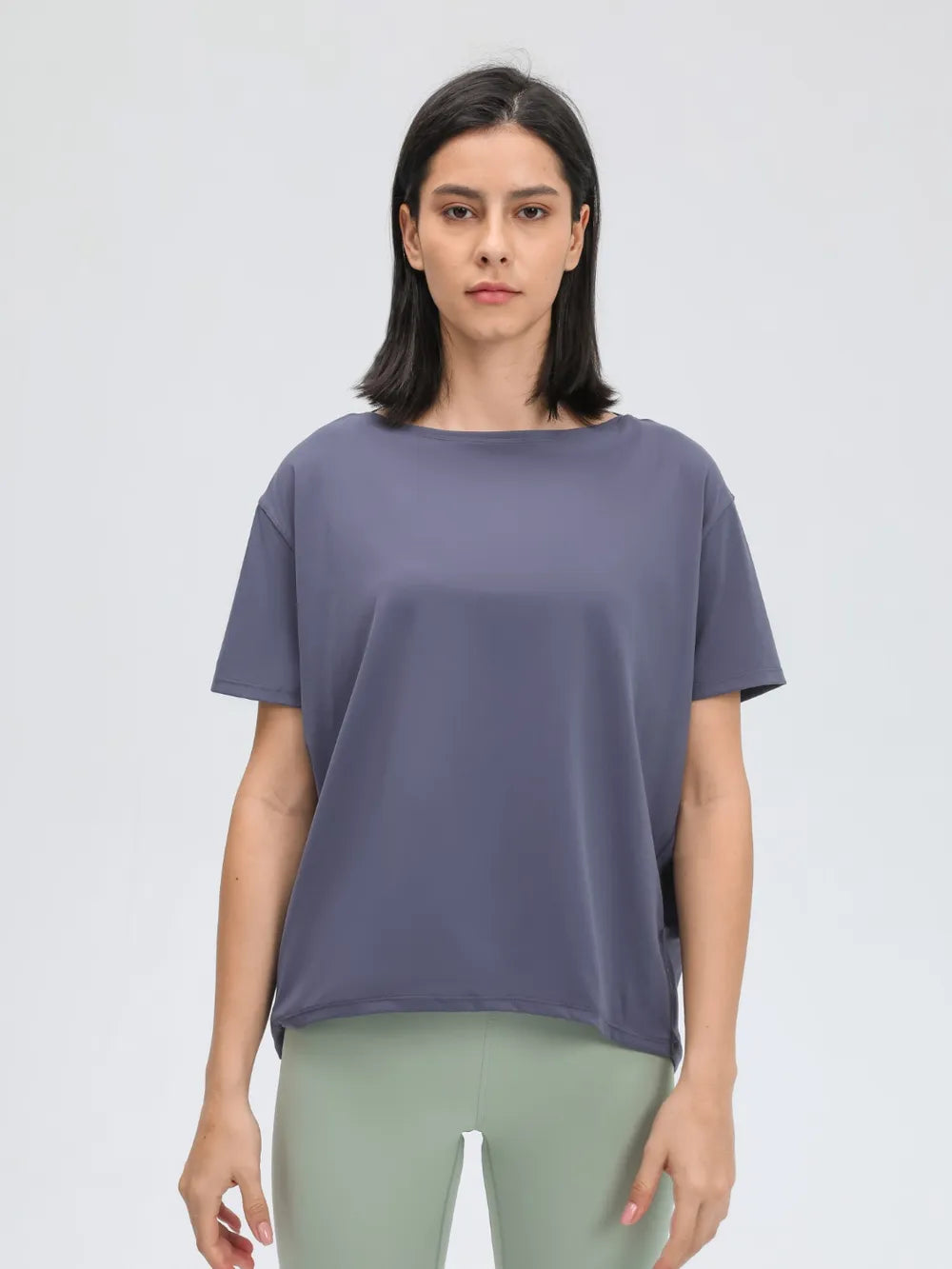 Sports short sleeved women's running fitness yoga clothes top t-shirt