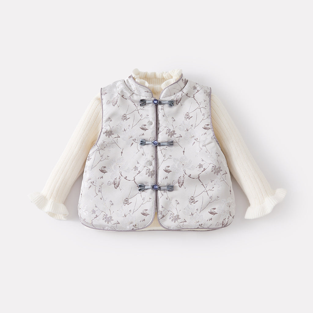Warm Fleece Lined Baby Girl's Separated Outfit Three-Piece Set