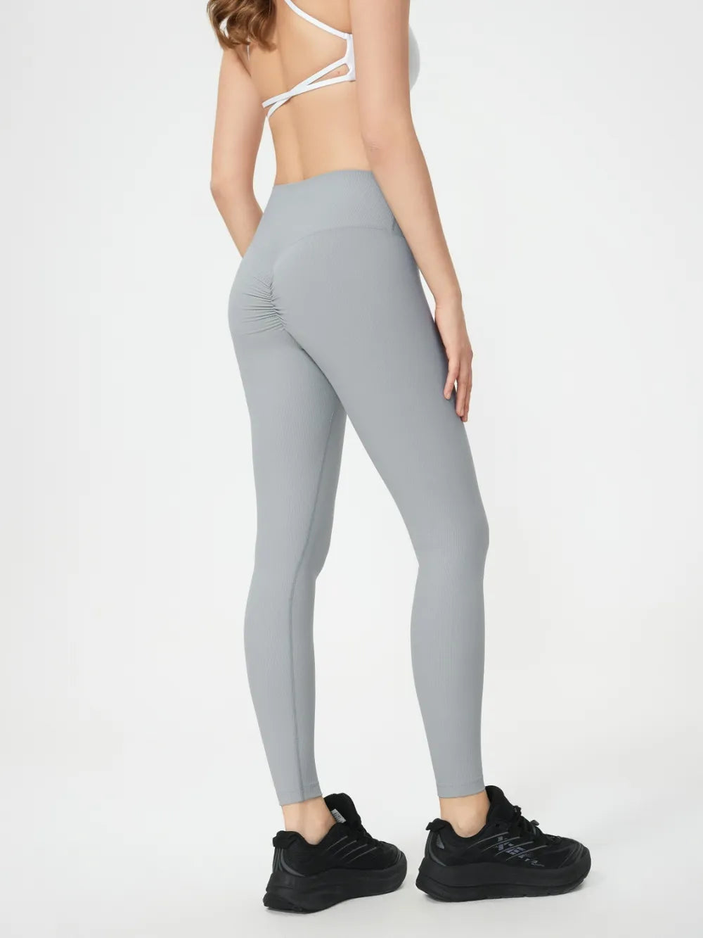 High waisted yoga pants for women shaping and slimming pleated peach buttocks exercise and fitness cropped pants