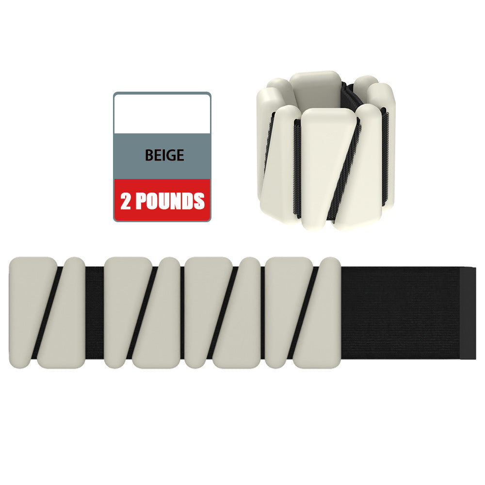 Yoga Fitness Sports Training Velcro Silicone Weight Bracelet 1 Pair 2 lbs