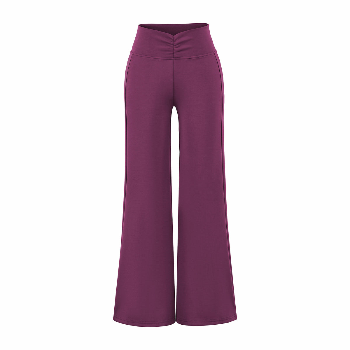 Lazy Drape Yoga Flared Casual Trousers for Women, Mid-Waist Stretch Cool Touch Yoga Pants