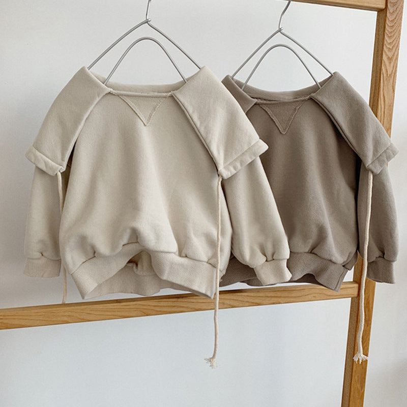 Children's collar fleece casual hoodie