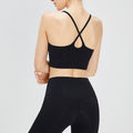 Warm Color Cloud Sense Of Yoga And Fitness Underwear Solid Color Cross Sports Back Nude Sling Removable Chest Pad
