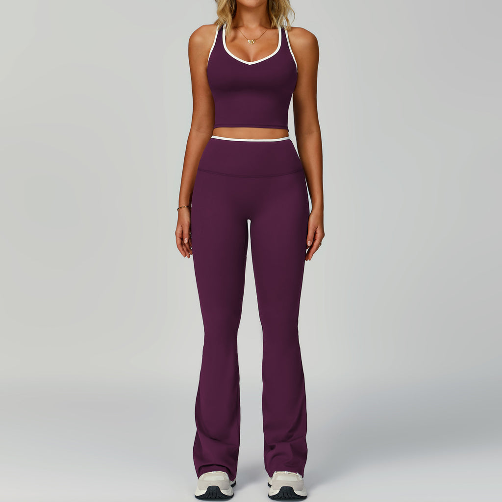 Set for Women - Tight-Fitting Backless Yoga Suit for Outdoor Fitness