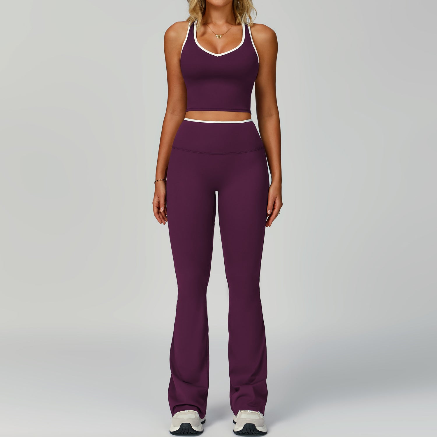 Set for Women - Tight-Fitting Backless Yoga Suit for Outdoor Fitness