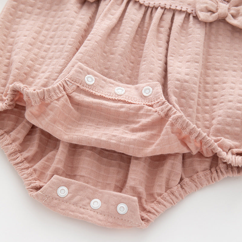 Infant Bodysuit Baby Romper Long Sleeve Clothes Sweet Ruffle Triangle Onesie Kids Clothing