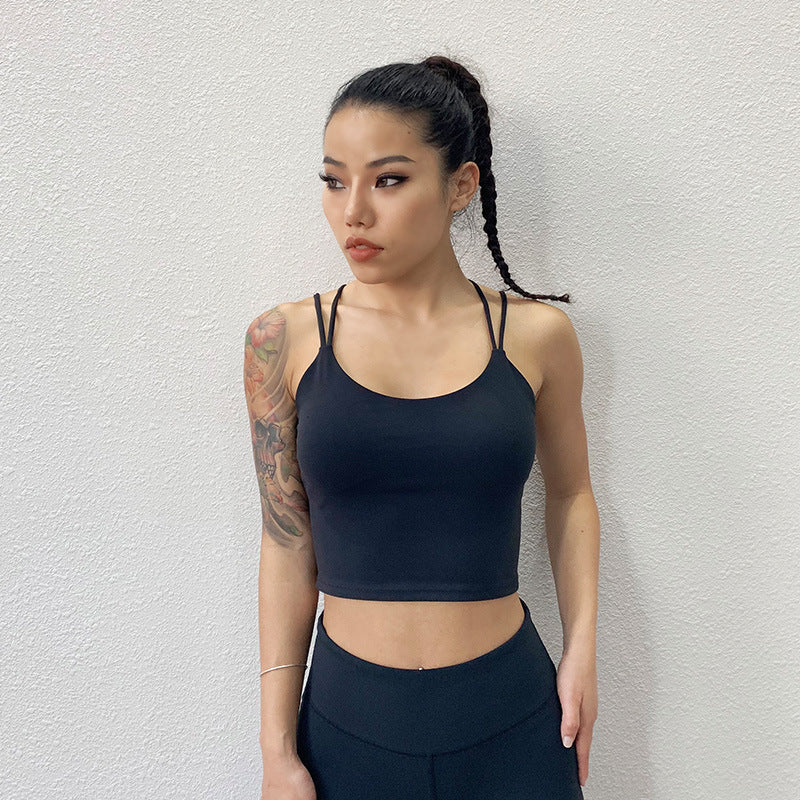 Ladies Sports Stitched Underwear Yoga Fitness Tank Top Sling Quick Dry Bra