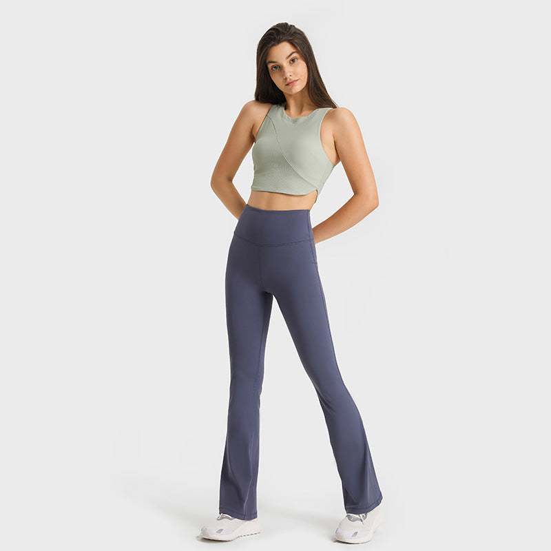 Autumn and Winter New Slim Slim Yoga Pants High Elastic Nude Feel Versatile Fashion Sports Casual Pants Women