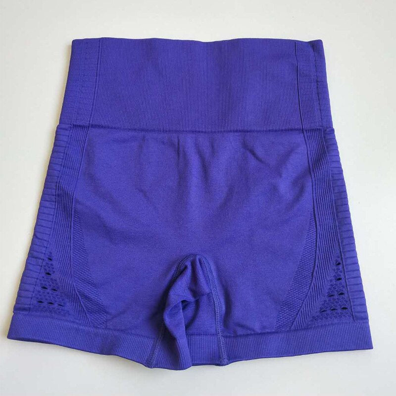 Energy Seamless Shorts Women High Waist Fitness Workout Yoga Shorts Push Up Hip Super Stretchy