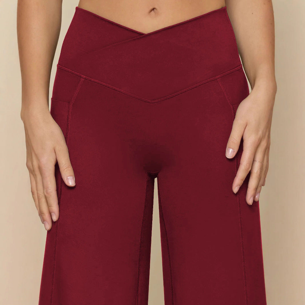 Casual Trousers with Loose Fit and Vertical Feel for Sports and Yoga