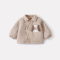Cotton-Padded Shirt Set for Toddlers, Quilted Shirt with Fleece Pants
