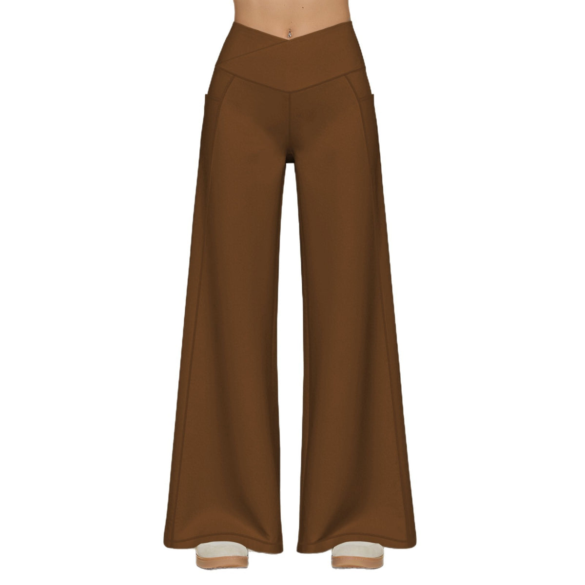 Casual Trousers with Loose Fit and Vertical Feel for Sports and Yoga