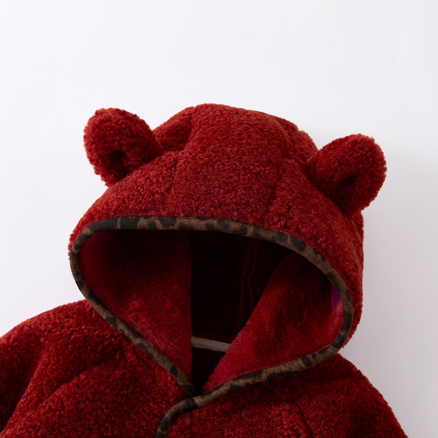 Hooded Coat for Baby Girls, Thick Warm Knit Sweater with Fur Trim