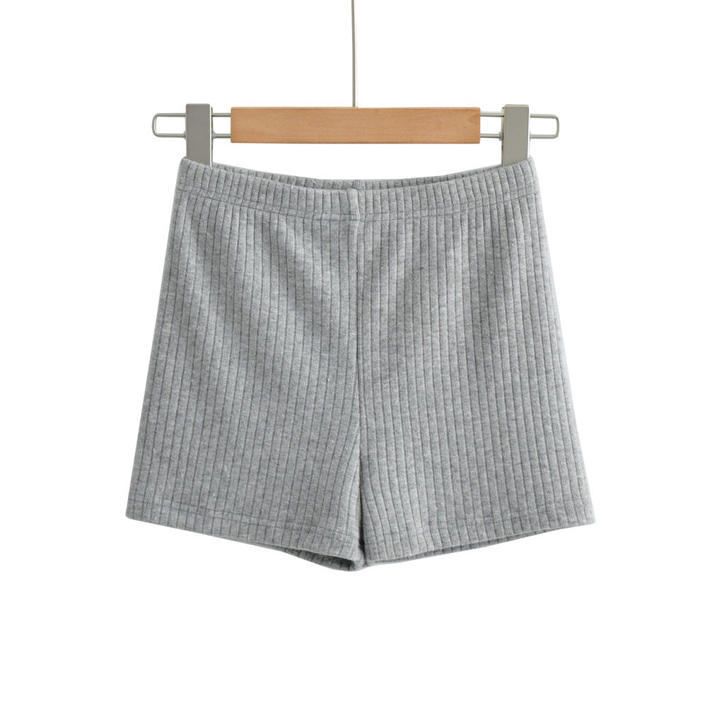 Yoga Exercise Home Leisure Threaded Elastic Hip Wrap Shorts
