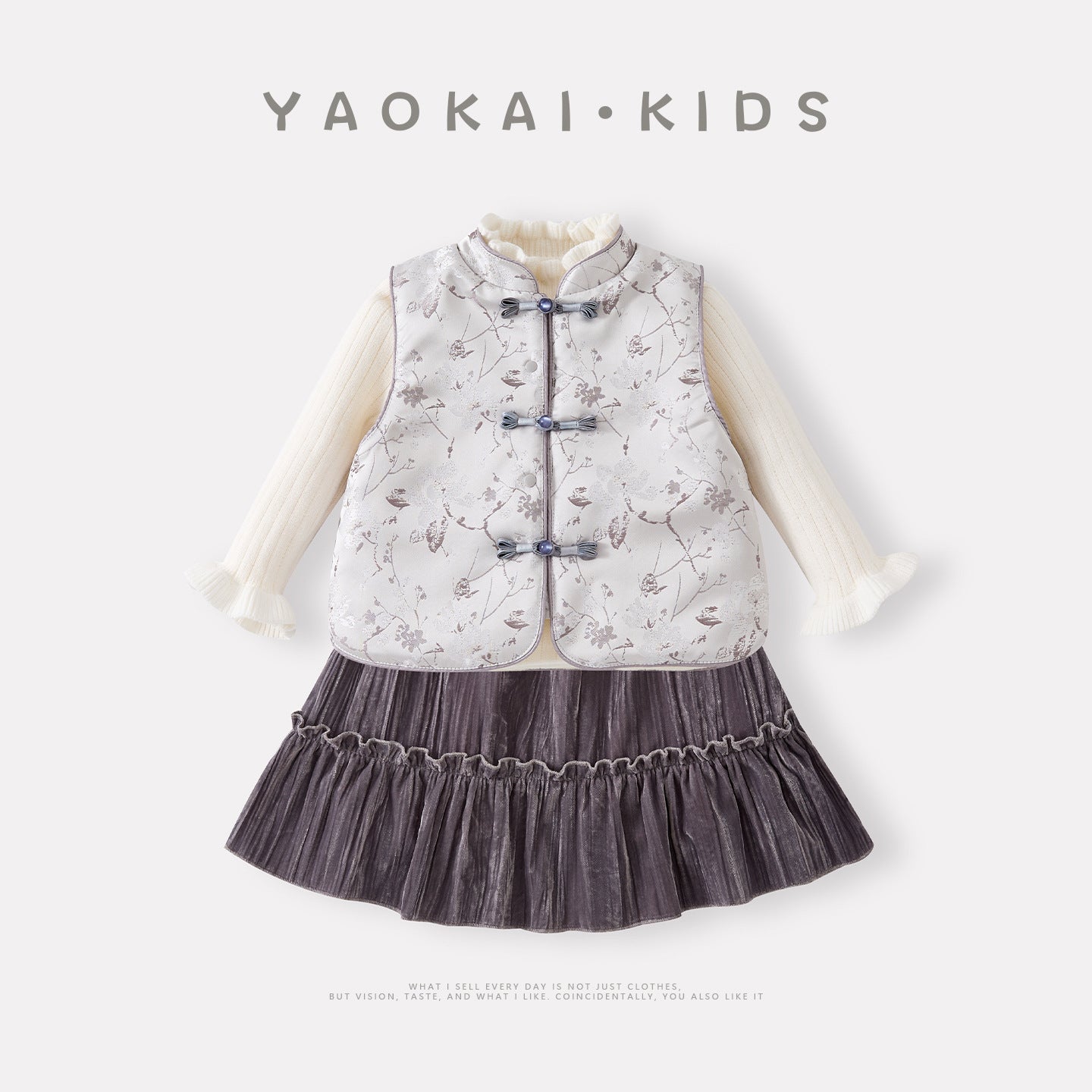 Warm Fleece Lined Baby Girl's Separated Outfit Three-Piece Set
