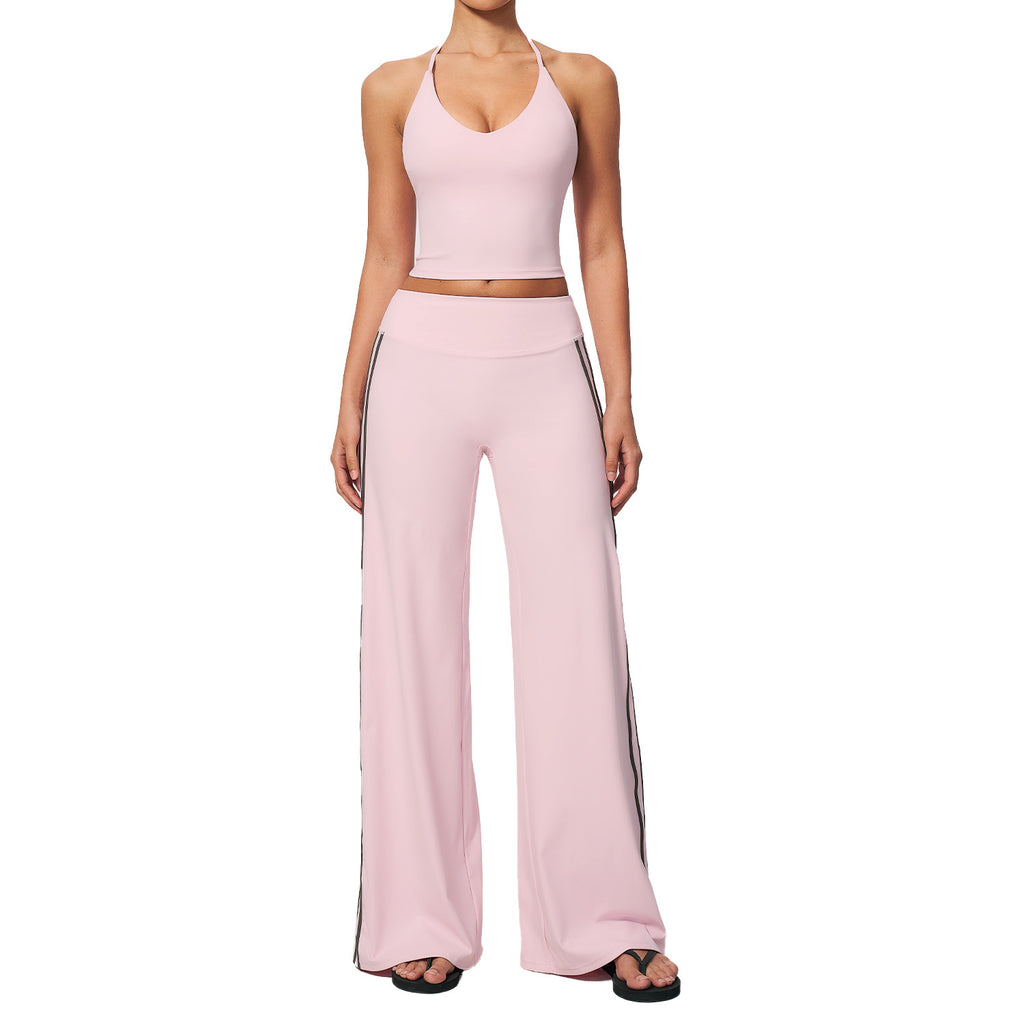 V-neck Backless Yoga Suit for Women, Running Quick-dry Yoga Set, Workout Fitness Clothing Set
