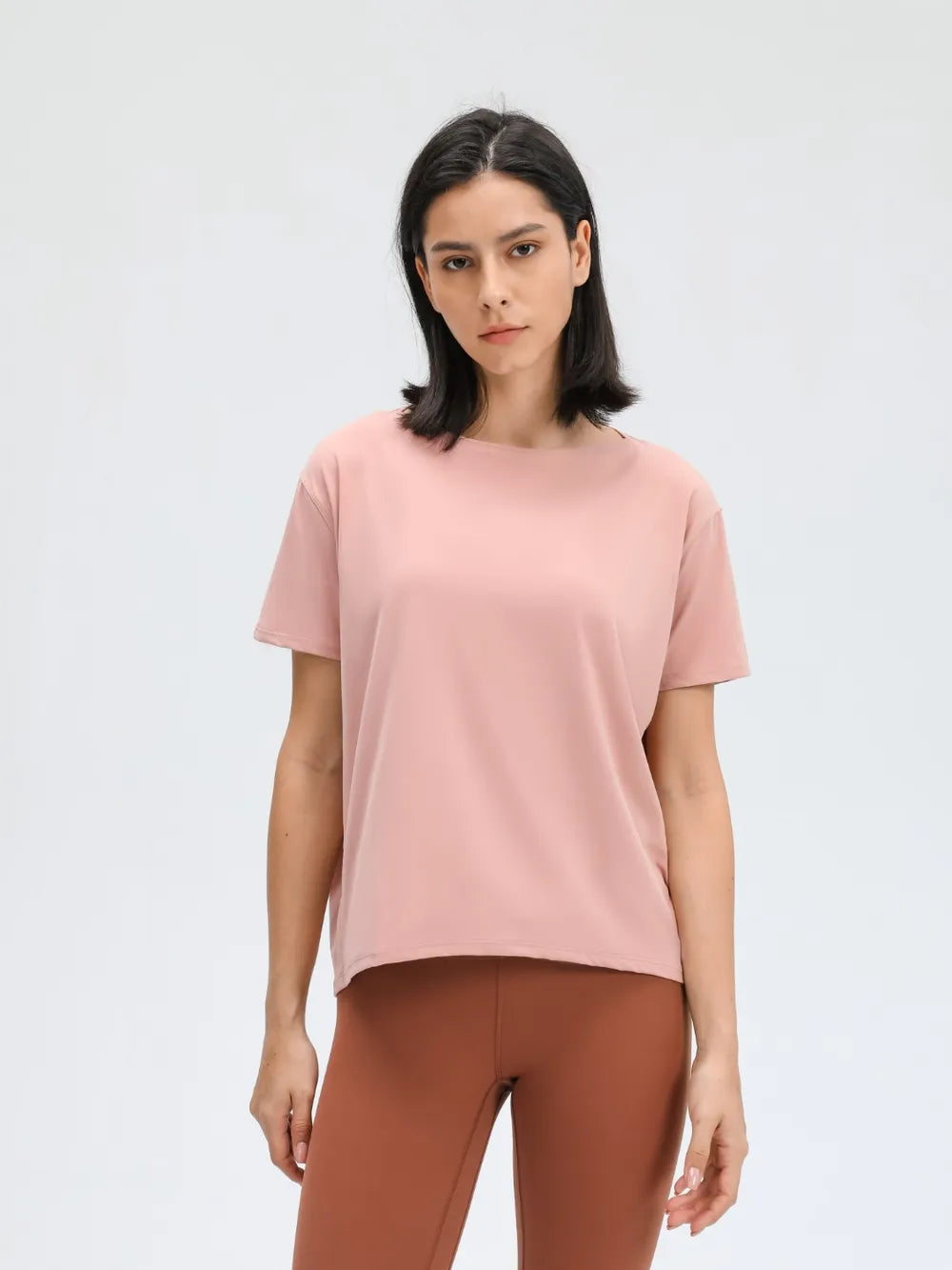 Sports short sleeved women's running fitness yoga clothes top t-shirt