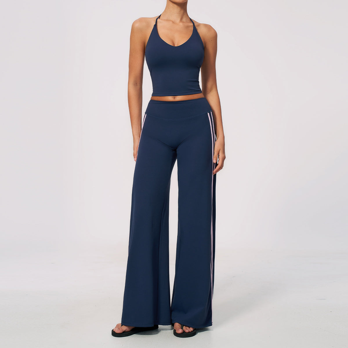 V-neck Backless Yoga Suit for Women, Running Quick-dry Yoga Set, Workout Fitness Clothing Set