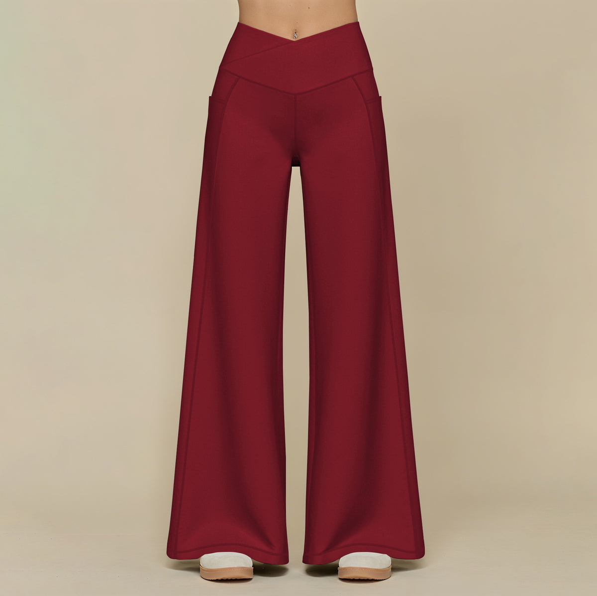Casual Trousers with Loose Fit and Vertical Feel for Sports and Yoga