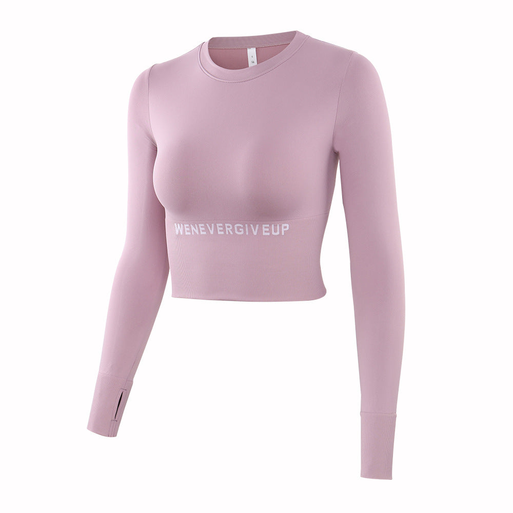 Net Red New Yoga Clothes Women's Long Sleeve Seamless Sportswear Slim Running Fitness Top