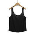 Solid color yoga back loose fitting vest