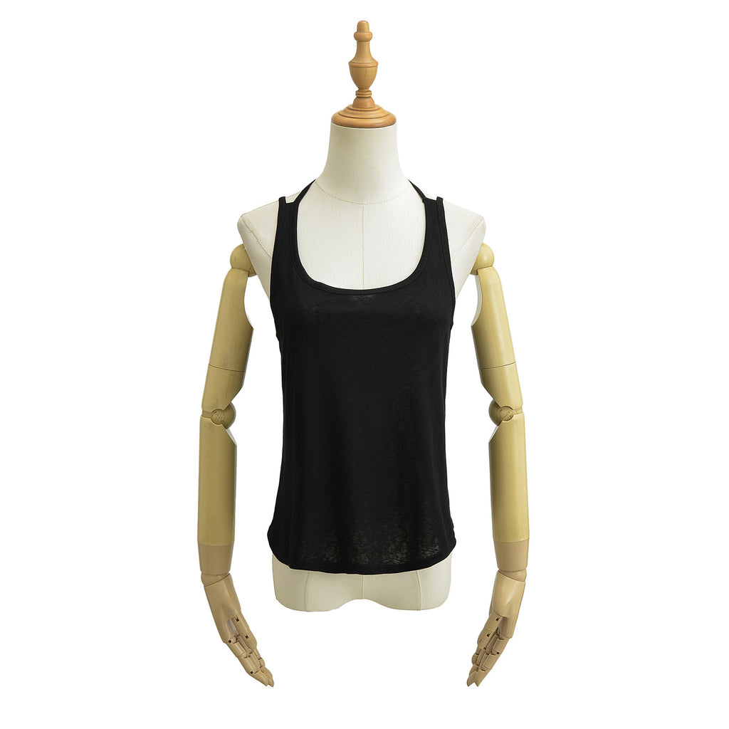 Solid color yoga back loose fitting vest