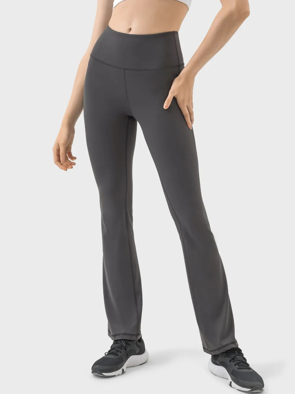 Slimming and slimming micro flared pants high waist and hip lifting sports tight yoga pants