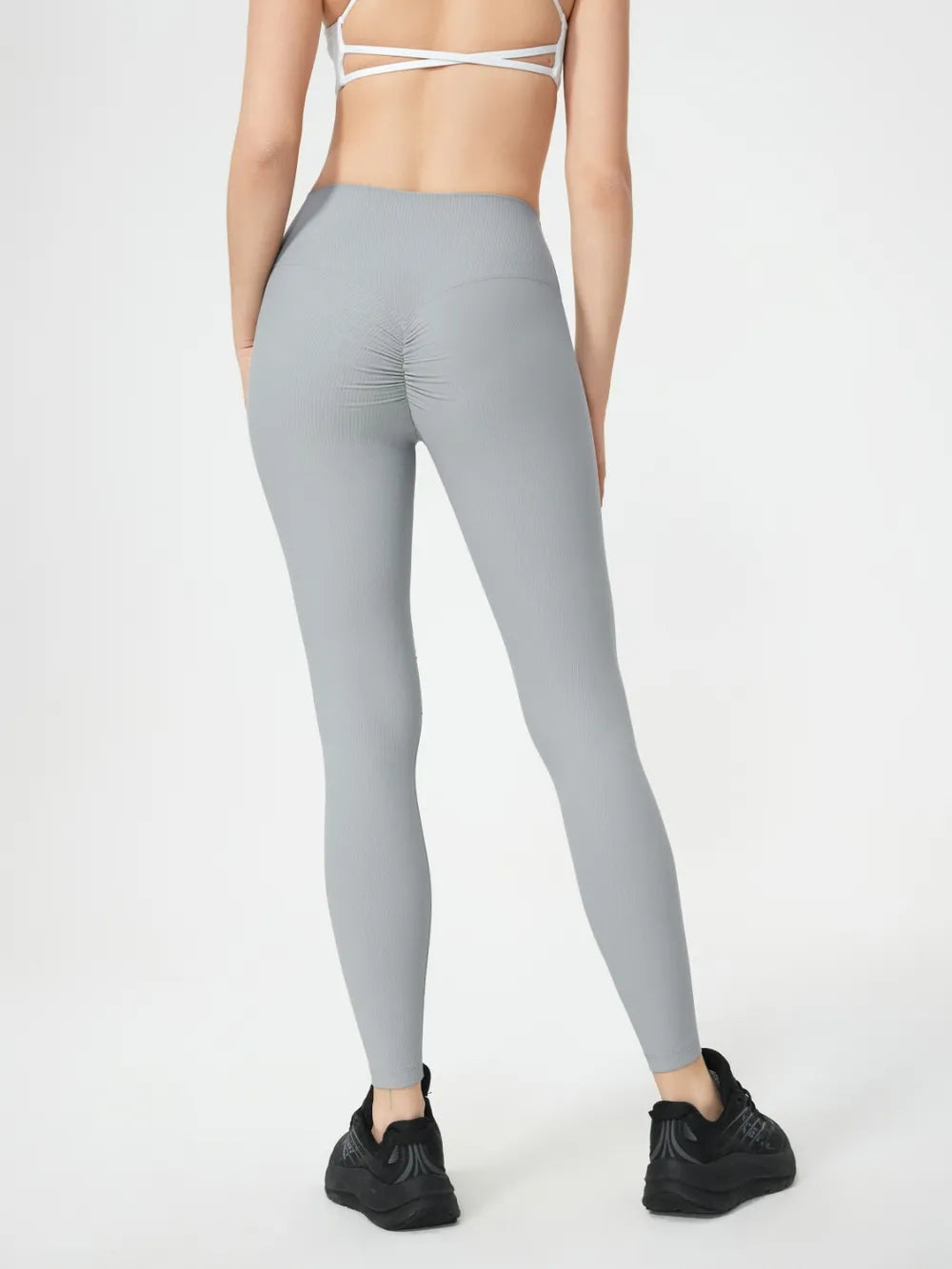 High waisted yoga pants for women shaping and slimming pleated peach buttocks exercise and fitness cropped pants