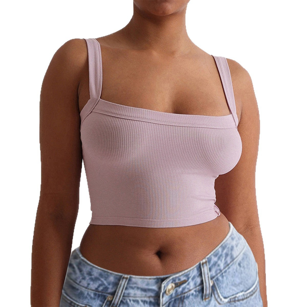 Y2K Yoga Style Sports Strap Off Shoulder T-shirt Tank Top