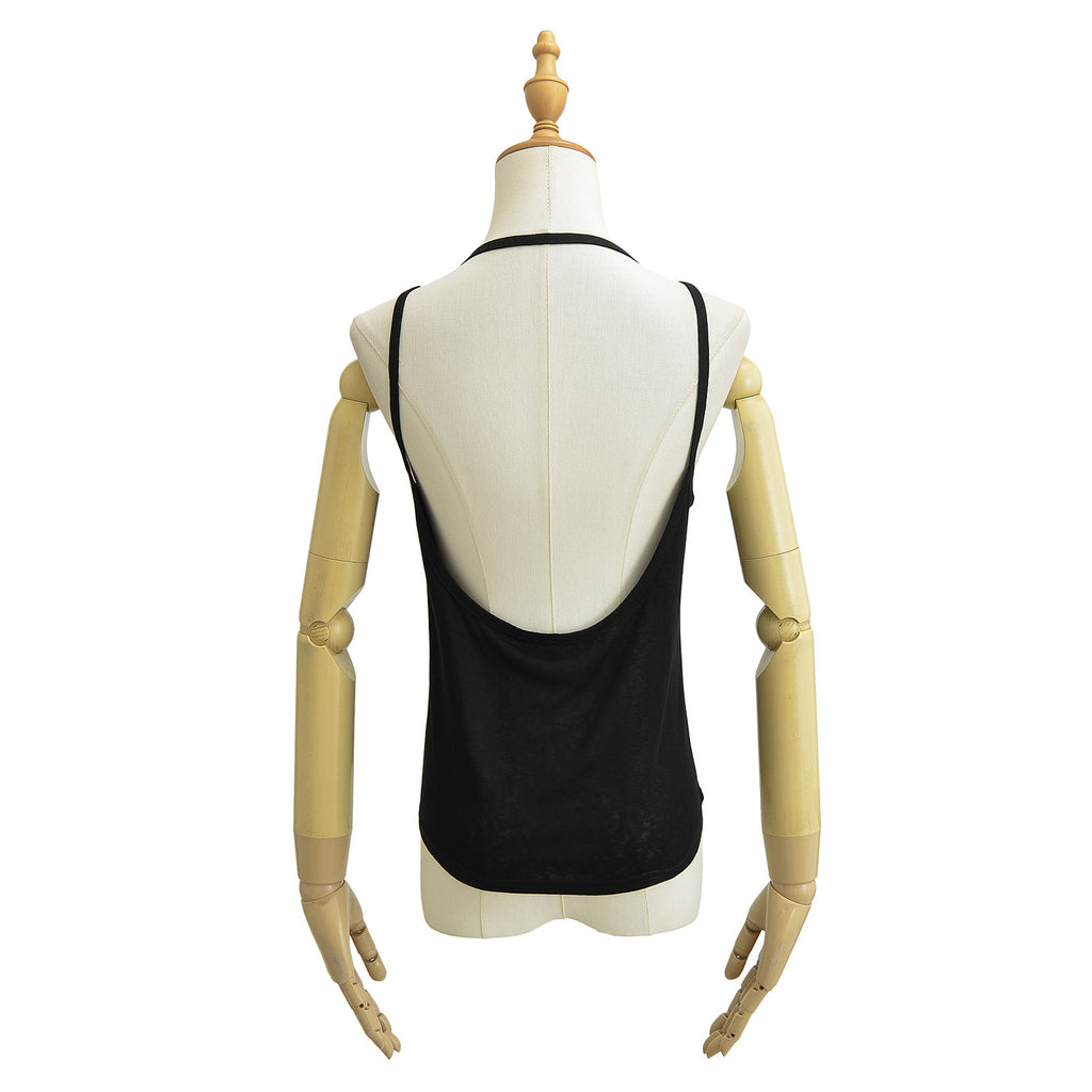 Solid color yoga back loose fitting vest