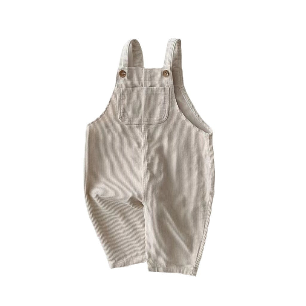 Floral denim cute overalls for children